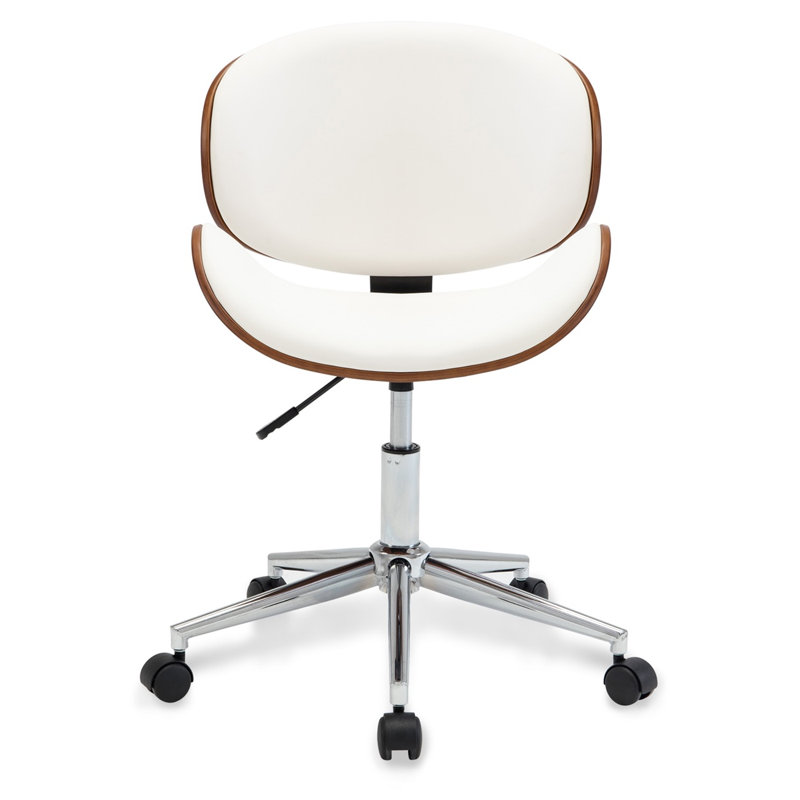 Fauteuil de direction Jacub, Chrome, Blanc