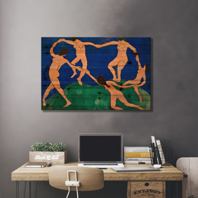 «The Dance I» par Henri Matisse - peinture sur bois sans cadre
