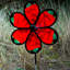 Rouleau de roses 13,5 "avec feuilles