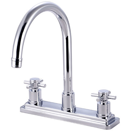 South Beach Double Handle Kitchen Faucet, Polished Chrome
