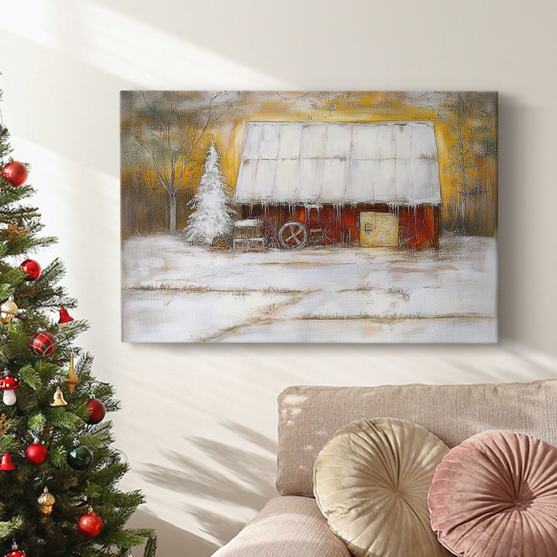 Christmas Holiday Arts - Toile tendue avec châssis, H 12 po x l 18 po