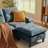 86.22" Chenille Sectional Sofa With Ottoman-30534551