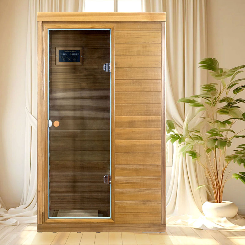 Indoor Infrared Sauna Room 1 Single Person In Red Cedar