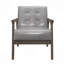 Chaise d'appoint rembourrée capitonnée avec coussins de siège Mid-Century Furniture