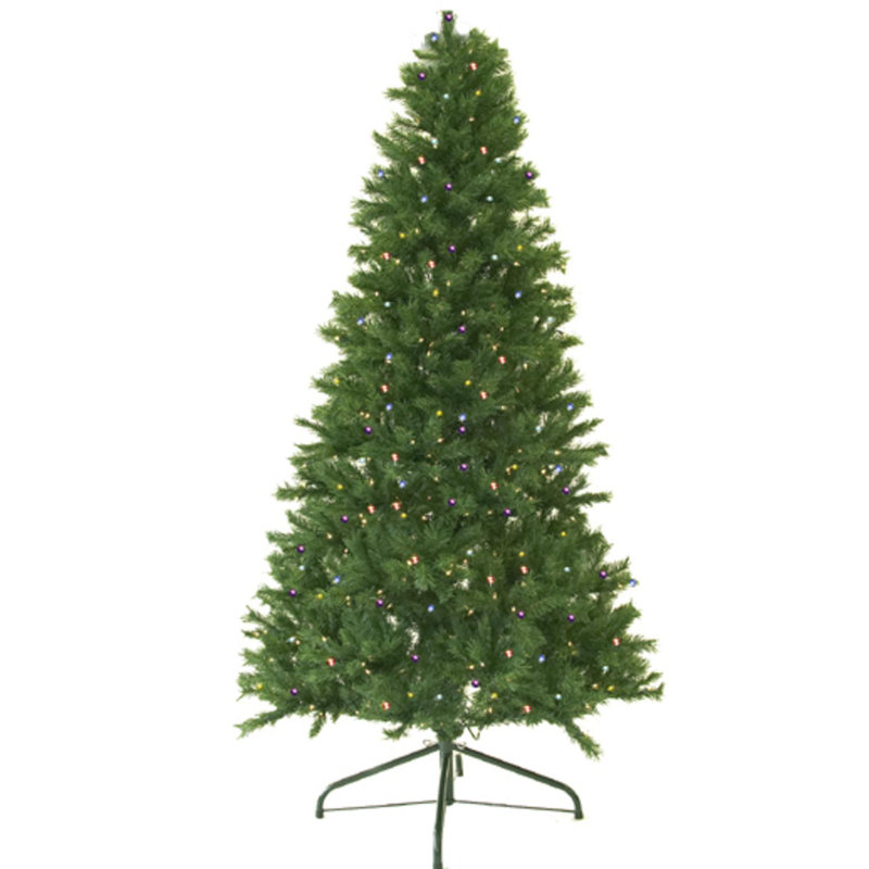 48" Multicolor Canadian Pine Pre-Lit Outdoor Christmas Tree