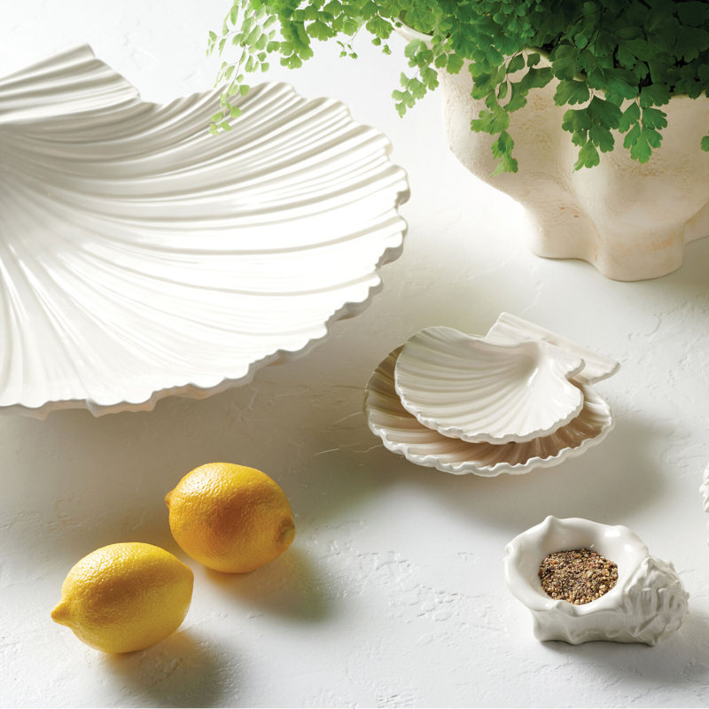 Ceramic Platter, 3.5" H x 14.4" W x 15.1" D