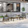 Clinkscales Teak Outdoor Four-person Patio Set with Cushions and Two Tables