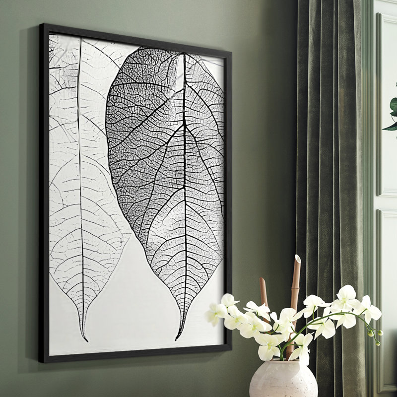 Impression florale encadrée XVIIIe - prête à être suspendue - fabriquée aux États-Unis, H 20 po x l 16 po, Noir