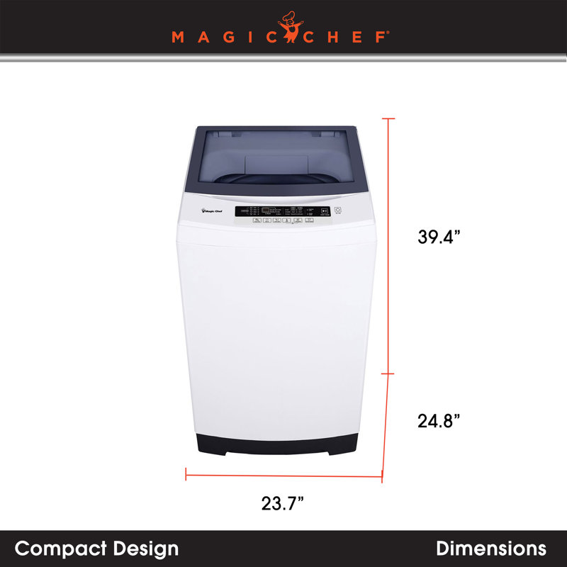 Compact White Stainless Steel Top Load Washer for RVs