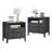 27inch Fluted 2 Drawers Nightstand Natural- 2PCS-1707725488-1699688561
