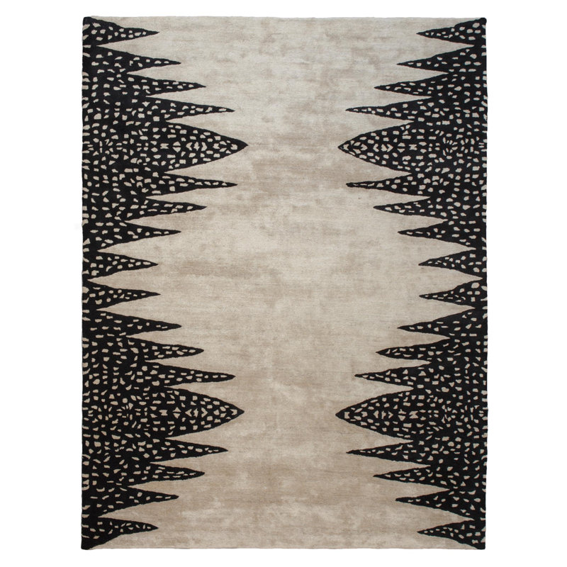 Tristan Rug-Beige/Black-9' X 12', Rectangle 8' x 10'