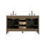 Meuble-lavabo double 60 po en chêne chocolat-314797663-314797648