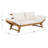 Jacqueline 83.46 " W Straight Acacia Solid Wood Patio Daybed with Cushions-1554791929-1556862259