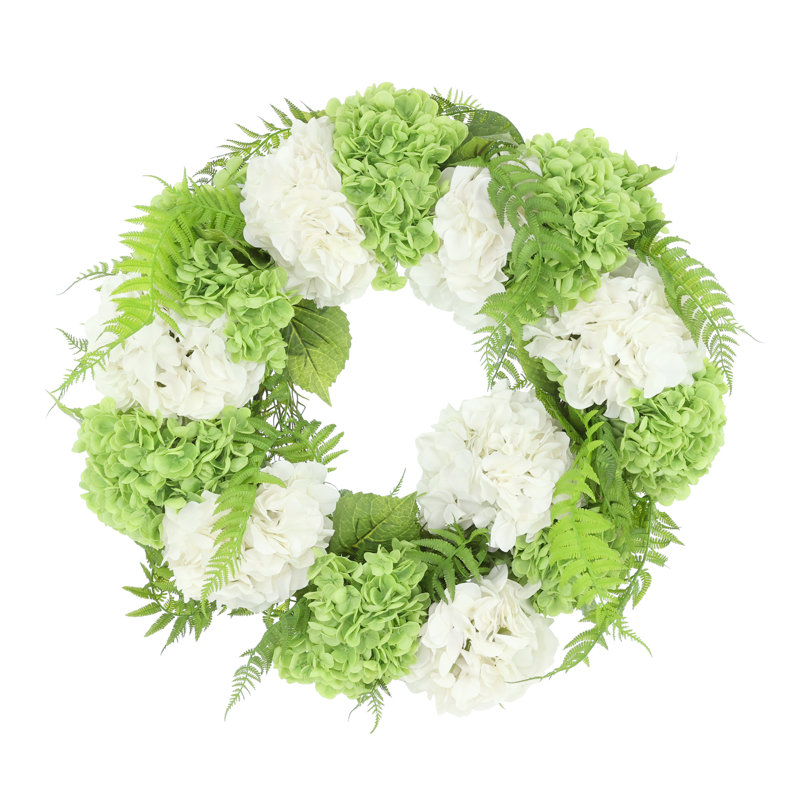Sofia 24" Hydrangea Wreath with Ferns