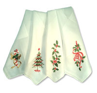 Linen Christmas Cocktail Napkins Accessory