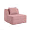 Canapé sans accoudoirs avec coussin Velours côtelé Martha - Rose-48375439