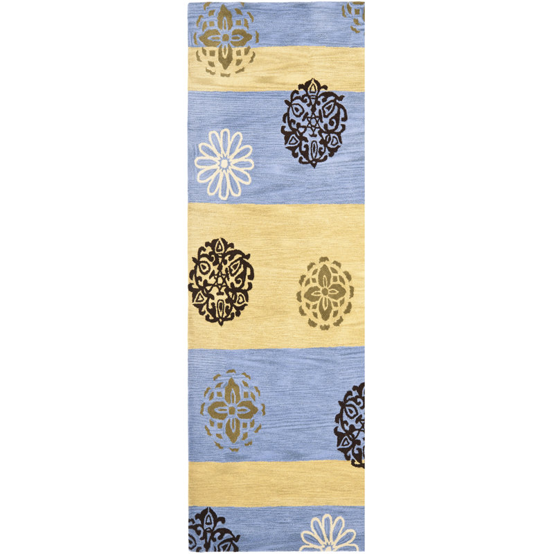 Wool Floral Indoor Rug, Runner 2'6" x 8'