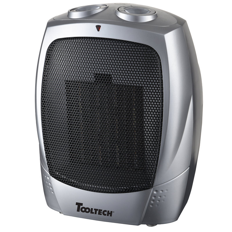 Chaufferette compacte à ventilateur électrique 1500 Watts avec thermostat réglable