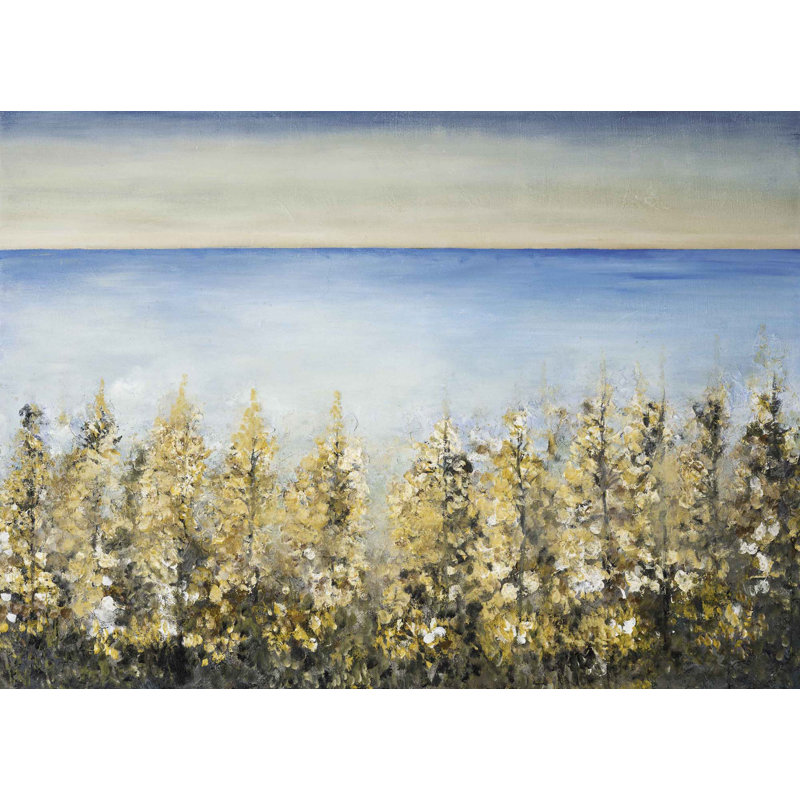 Yaffa G " Neutral Lake ", 28" H x 40" W, Wrapped Canvas