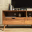 Meuble télé 70,8 po Mid-Century avec 2 tiroirs pour téléviseurs de 80 po ou moins