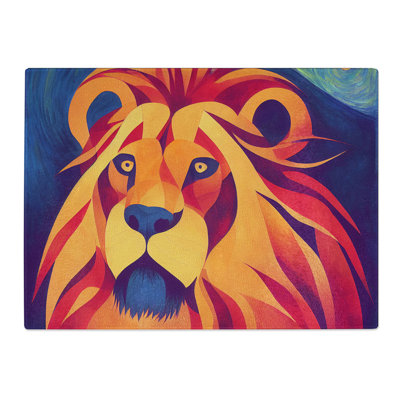 Brilliant Lion  Glass Chopping Board