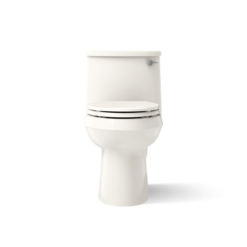 Adair 1.28 GPF Water Efficient Elongated One-Piece toilet (Seat Included), Biscuit, Right-Hand