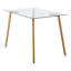 Benno Glass Top Metal Base Dining Table