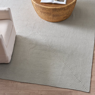 Tapis géométrique en coton tissé à la main Garbrand