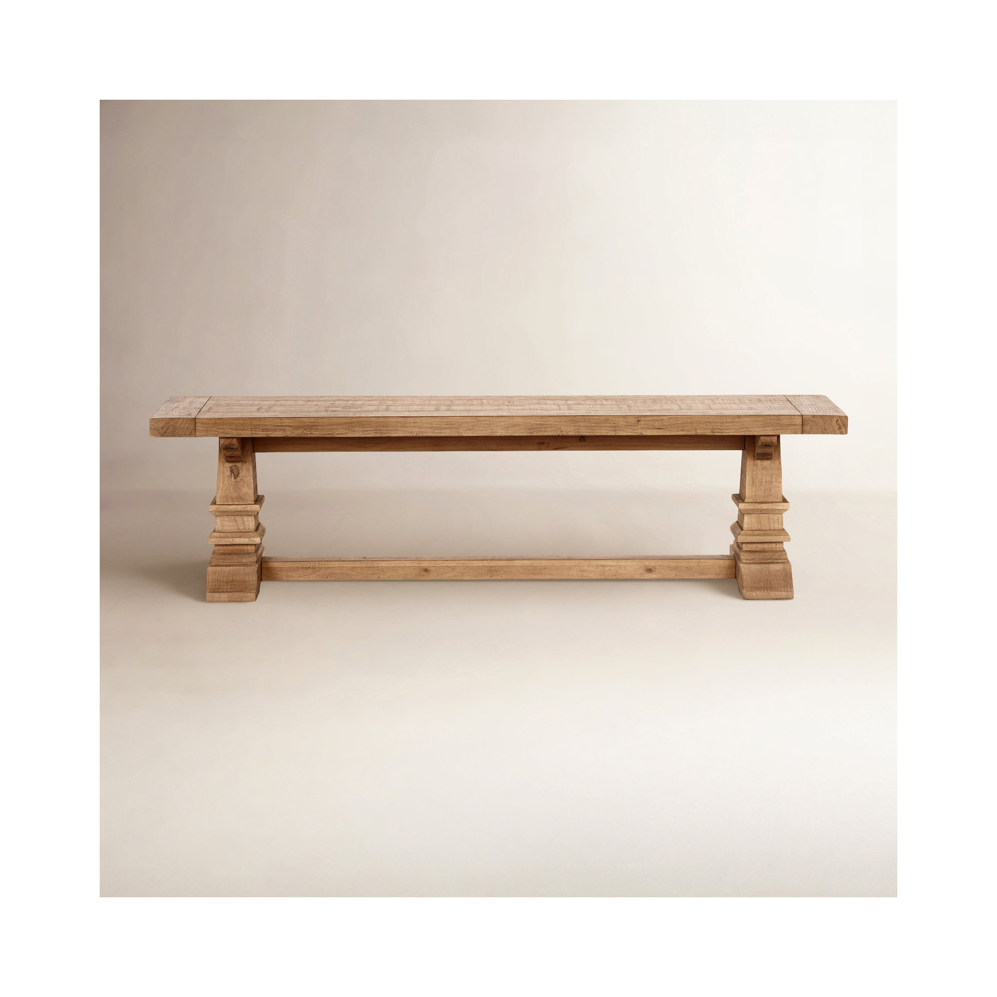 Vienna Reclaimed Pine Wood Dining Bench, 18"H x 66"W x 16"D