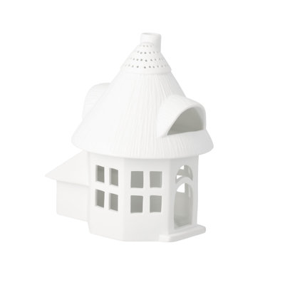 Porcelain Village House - Tower with Thatched Roof