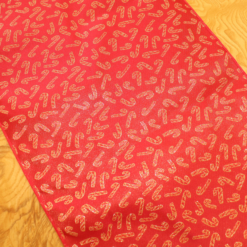 Chemin de table géométrique Freret, L 60 po x l 12 po, Rouge