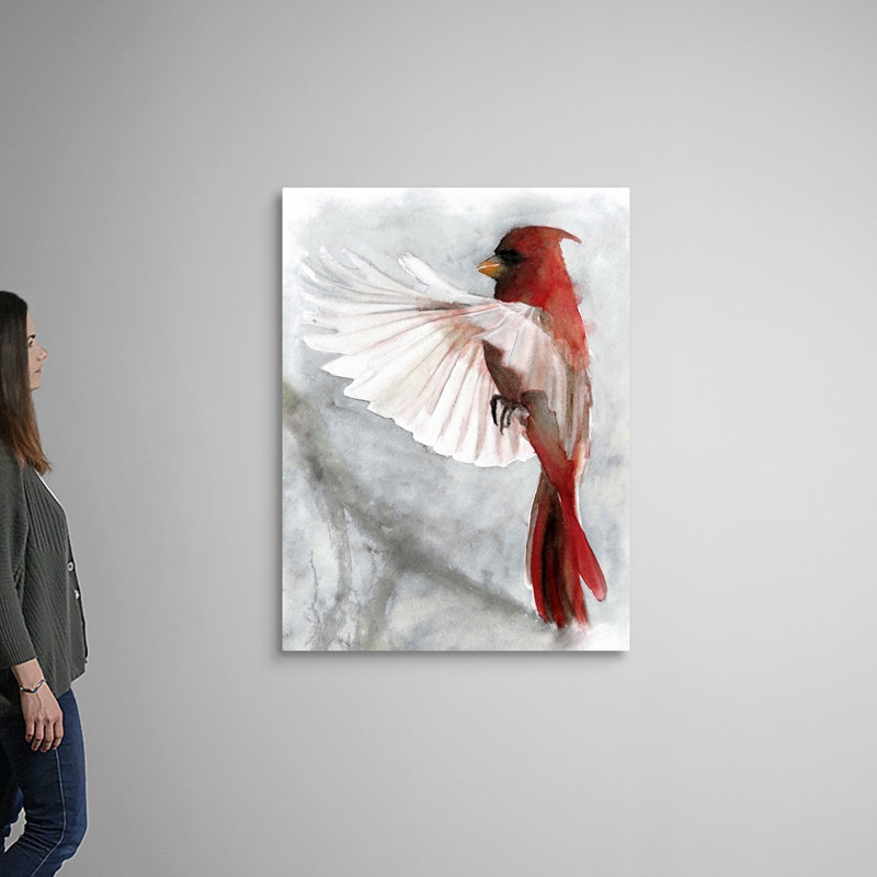 Reproduction d’art sur toile « Cardinals II » par Stellar design studio, Toile tendue, H 48 po x l 36 po x P 1,25 po