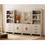 Garde-manger modulaire avec 2 tiroirs et 2 portes, buffet de rangement ouvert en bois de 74,2 po de hauteur, garde-manger Farmhouse avec tablette réglable pour la salle à manger, beige-372995019