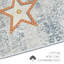 Tapis en coton gris / orange