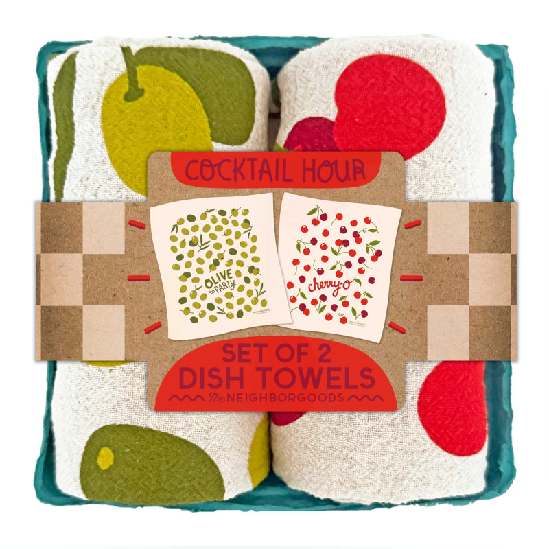 Cocktail Hour - Dish Towel Set of 2