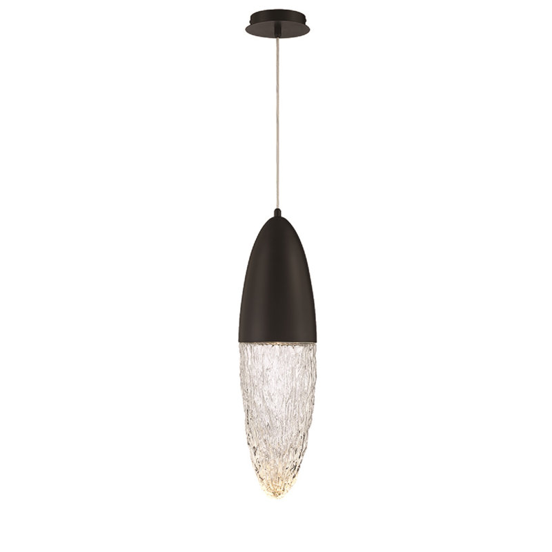 Luminaire suspendu 1 lumière , Noir, noir, noir, noir