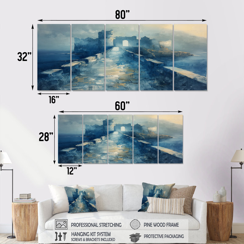 Ensemble d'art mural Lussier - Châteaux, 32" H x  80" W