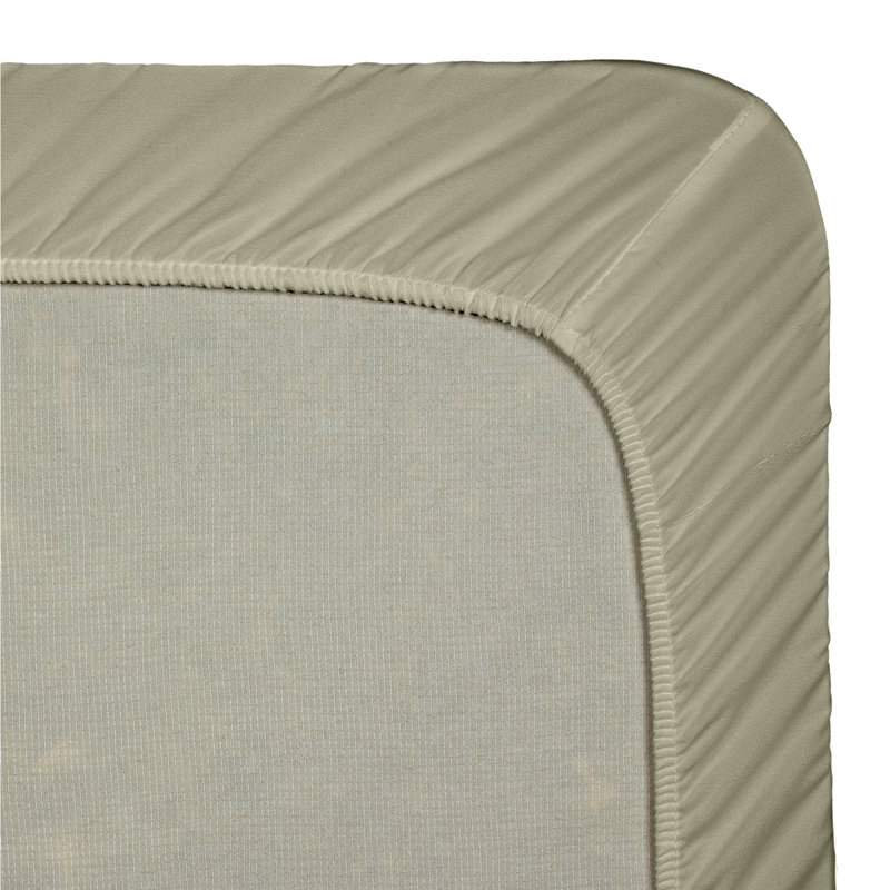 Microfiber Solid Colour Fitted Sheet, Sage, Twin Fitted Sheet