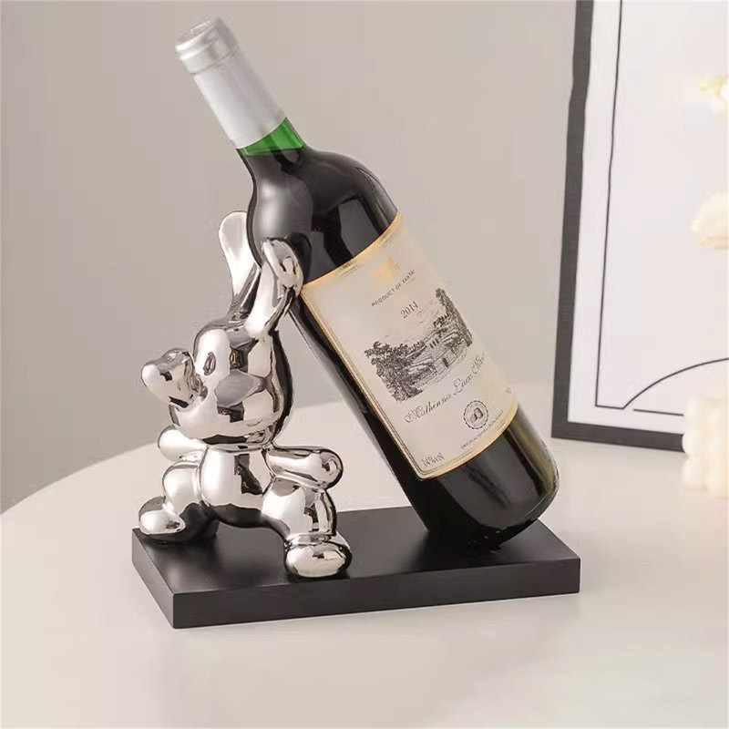 Chriselle Tabletop Wine Bottle Rack Silver