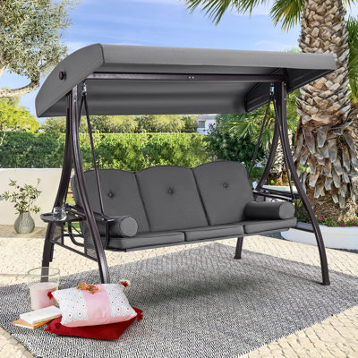 Kolyn Porch Swing with Stand Outdoor Cover