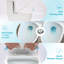Toilette de salle de bain avec cuvette brute de 12 po, céramique blanche, chasse double 1,1 / 1,6, jet siphon, carte 800G, siège à fermeture en douceur, toilette hygiénique en céramique, chasse d'eau silencieuse et efficace