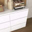Ensemble de rangement moderne en bois sans poignée pour commode neuf tiroirs