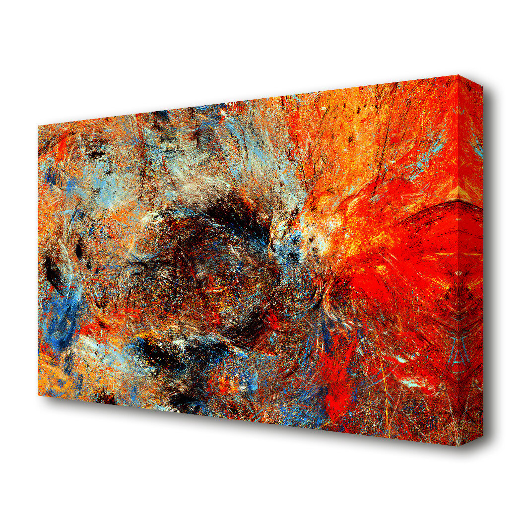 East Urban Home Ice And Fire - Wrapped Canvas Painting & Reviews ...