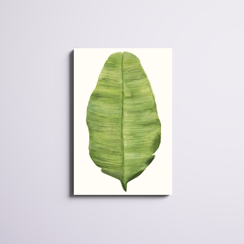 «Tropical Breeze Leaves IV», peinture sur toile, H 36 po x l 24 po