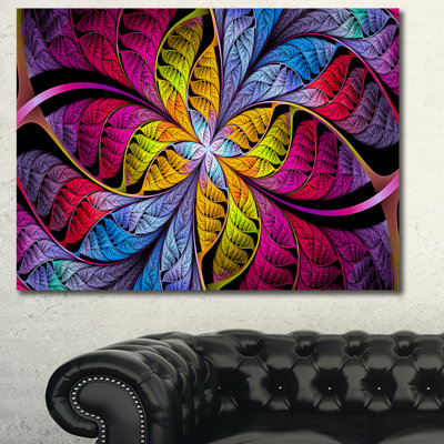 «Pink Yellow Fractal», impression sur toile tendue
