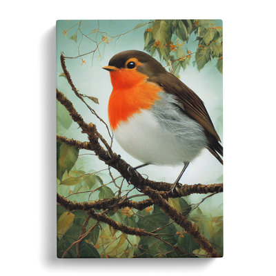 Cecilton Robin Bird Painting Vol.3 - Wrapped Canvas Print