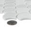 Expressions Scallop White 11-1/4" x 12" Glass Mosaic Tile