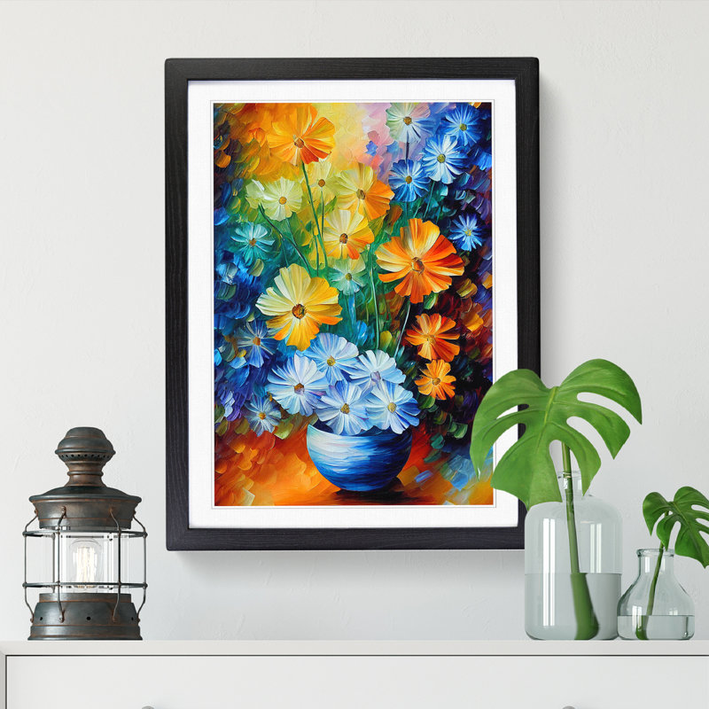 Wildflowers Vol.3 - Single Picture Frame Painting, Black, 46cm H x 34cm W x 2cm D