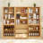 71" H X 70.9" W Bookcase Cabinet With Glass Doors & Open Shelves, 3-Tier Modern Bookshelf (2A+B)