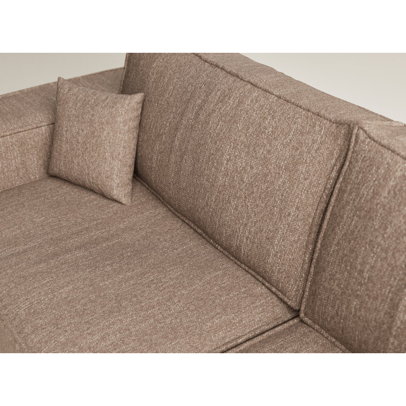 3 Seater Corner Sofa , Right Hand Facing, Brown Chenille